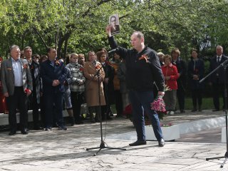 Торжественный митинг, посвященный Дню Победы в РАН   Фото: Александр Бурмистров / «Научная Россия»