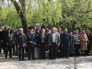 Торжественный митинг, посвященный Дню Победы в РАН   Фото: Александр Бурмистров / «Научная Россия»