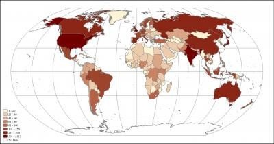 Количество инфекций в мире постоянно растет