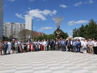 Открытие скульптуры "Сингулярность" в Черноголовке. Фото: Ольга Мерзлякова