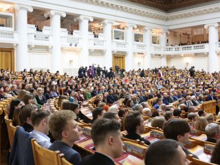 Торжественное заседание ученого совета Санкт-Петербургского Гуманитарного университета профсоюзов. Прямая трансляция