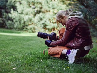 Фотограф портала «Научная Россия» Ольга Мерзлякова. Автор фото: Елена Либрик / «Научная Россия»