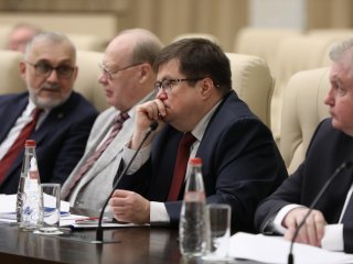 Заседание Межведомственного координационного совета РАН по исследованиям в области агропромышленного производства и комплексного развития сельских территорий. Фото: Елена Либрик / «Научная Россия»