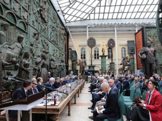 Совместное заседание президиумов Российской академии наук и Российской академии художеств. Фото: Ольга Мерзлякова / «Научная Россия»