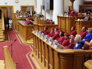 Торжественное заседание ученого совета Санкт-Петербургского Гуманитарного университета профсоюзов. Прямая трансляция