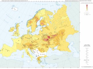 Карта суммарного загрязнения местности цезием-137 [Атлас загрязнения Европы цезием после Чернобыльской аварии, 1998]. Источник фото - пресс-служба географического факультета МГУ