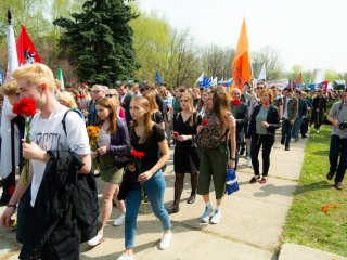 Митинг в МГУ, посвященный 74-й годовщине Победы в ВОВ