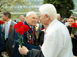 Митинг в МГУ, посвященный 74-й годовщине Победы в ВОВ