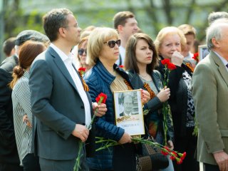 Митинг в МГУ, посвященный 74-й годовщине Победы в ВОВ