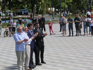 Открытие скульптуры "Сингулярность" в Черноголовке. Фото: Ольга Мерзлякова