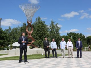 Открытие скульптуры "Сингулярность" в Черноголовке. Фото: Ольга Мерзлякова