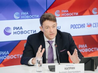 Пресс-конференция Андрея Каприна в МИА «Россия сегодня»…Фото: Николай Мохначев / «Научная Россия»