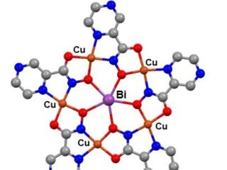 Структура гетерометаллических висмут-медных лантан-медных комплексов. Автор – к.х.н. Роман Румянцев