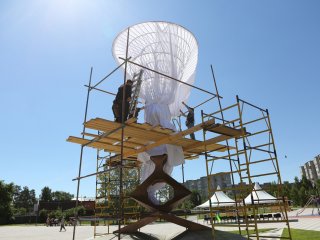 Открытие скульптуры "Сингулярность" в Черноголовке. Фото: Ольга Мерзлякова