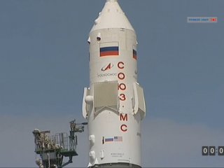 Запуск корабля "Союз МС-16" с космодрома Байконур