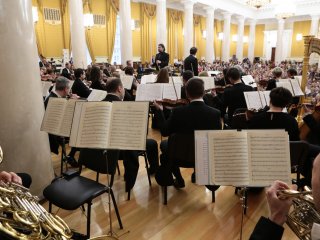 В МГУ прошел торжественный концерт ко дню основания университета. Фото: Ольга Мерзлякова / «Научная Россия»