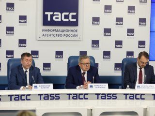 Пресс-конференция в ТАСС, посвященная встрече глав академий наук стран БРИКС. Фото: Елена Либрик / «Научная Россия»