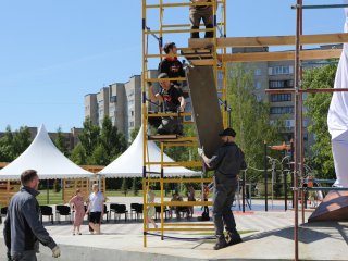 Открытие скульптуры "Сингулярность" в Черноголовке. Фото: Ольга Мерзлякова