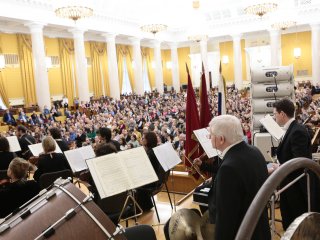 В МГУ прошел торжественный концерт ко дню основания университета. Фото: Ольга Мерзлякова / «Научная Россия»