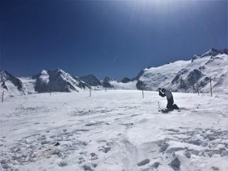 Отбор проб снега в Альпах