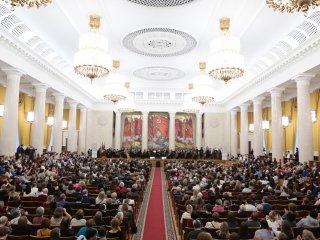 В МГУ прошел торжественный концерт ко дню основания университета. Фото: Ольга Мерзлякова / «Научная Россия»