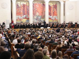 В МГУ прошел торжественный концерт ко дню основания университета. Фото: Ольга Мерзлякова / «Научная Россия»