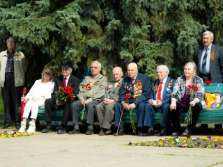 Митинг в МГУ, посвященный 74-й годовщине Победы в ВОВ